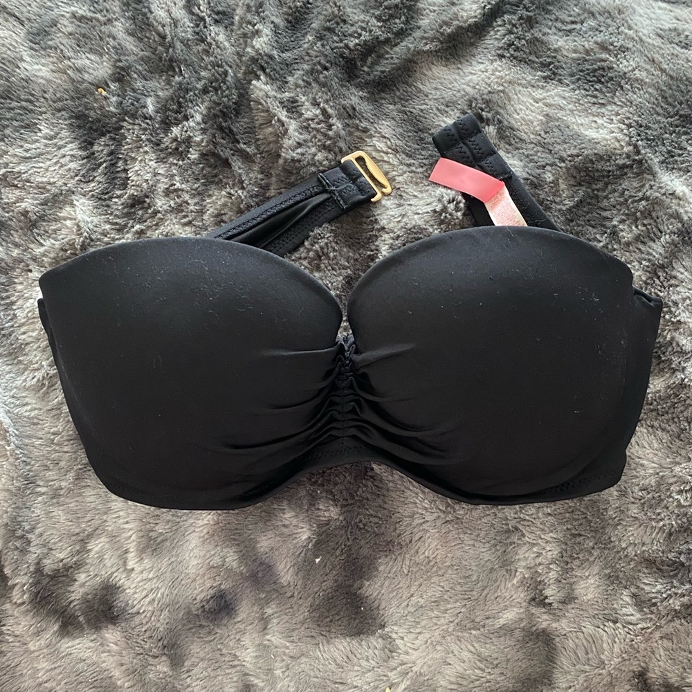 Victorias Secret Black Strappless Bathing Suit